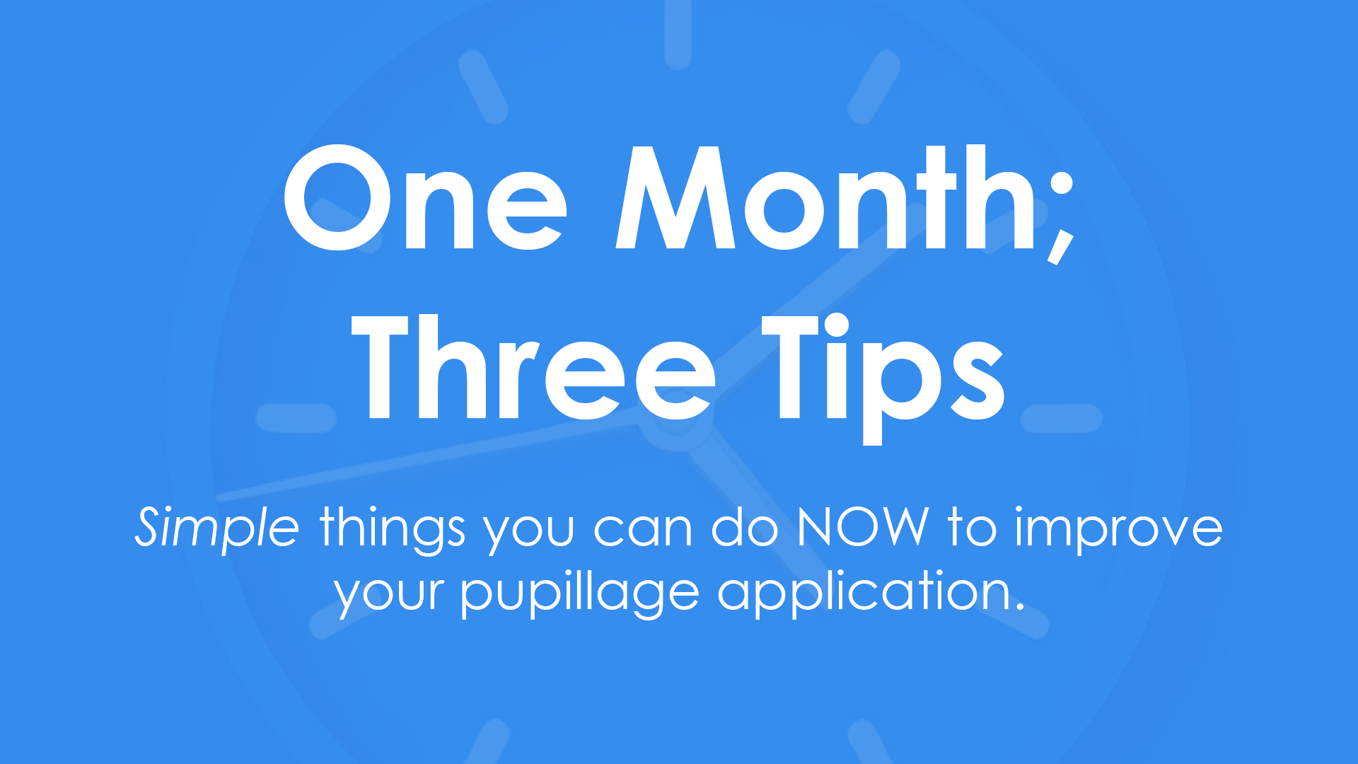 The Pupillage Countdown: Three Things You Can Do NOW To Stand Out!
